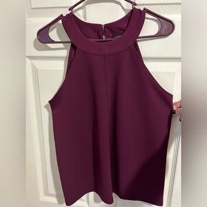 High neck cold shoulder top